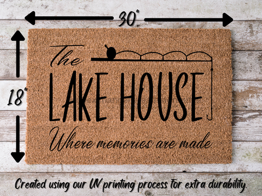 Funny Doormat, Coir Doormat, Welcome Mat, Housewarming Gift, The Lakehouse Doormat, Front Door Doormat, Where Memories Are Made Doormat, New Homeowner Gift DECOE-CM-132 - DecoExchange®