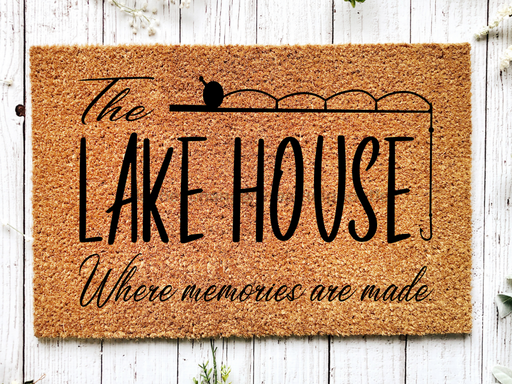 Funny Doormat, Coir Doormat, Welcome Mat, Housewarming Gift, The Lakehouse Doormat, Front Door Doormat, Where Memories Are Made Doormat, New Homeowner Gift DECOE-CM-132 - DecoExchange®