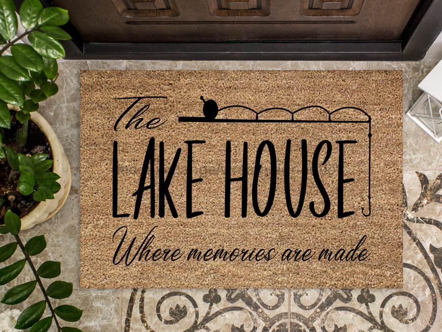 Funny Doormat, Coir Doormat, Welcome Mat, Housewarming Gift, The Lakehouse Doormat, Front Door Doormat, Where Memories Are Made Doormat, New Homeowner Gift DECOE-CM-132 - DecoExchange®