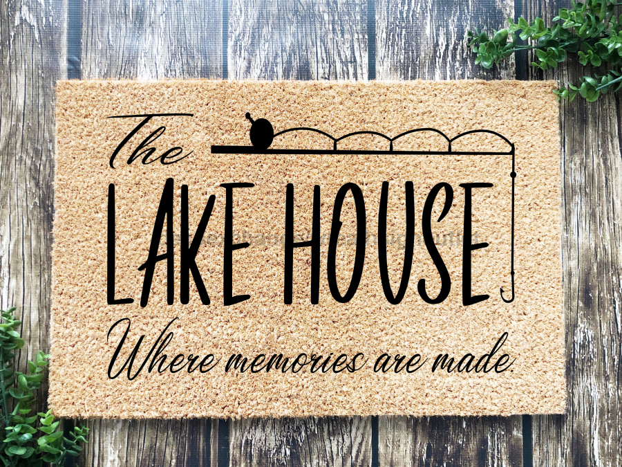 Funny Doormat, Coir Doormat, Welcome Mat, Housewarming Gift, The Lakehouse Doormat, Front Door Doormat, Where Memories Are Made Doormat, New Homeowner Gift DECOE-CM-132 - DecoExchange®