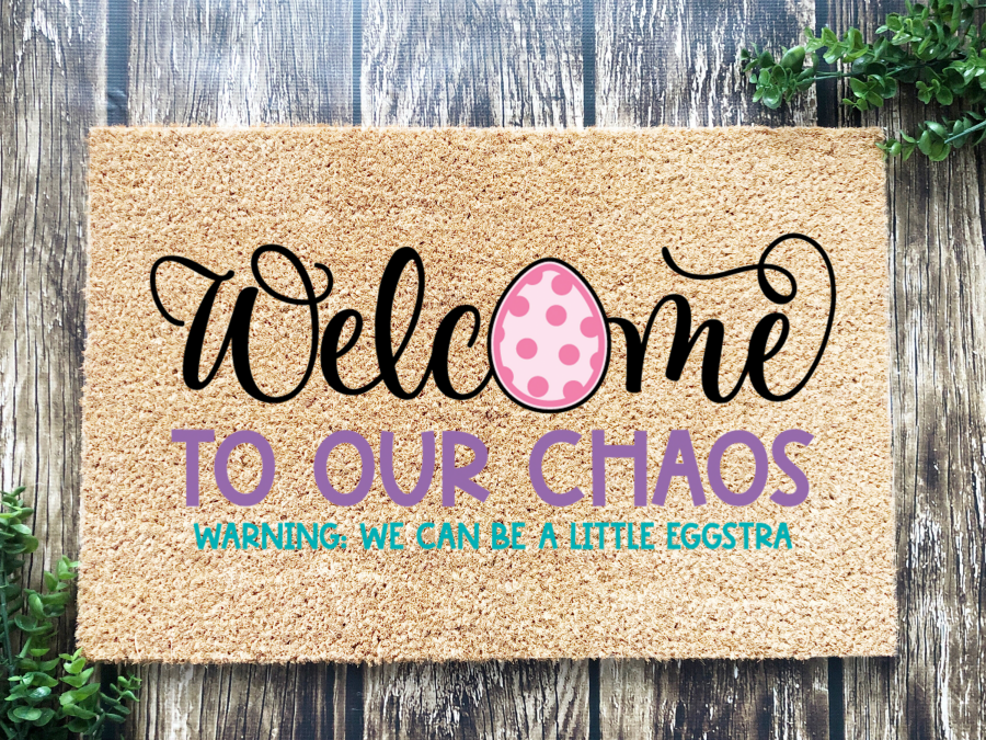 Funny Doormat, Coir Doormat, Welcome Mat, Housewarming Gift, Welcome to our Chaos Doormat, Front Door Doormat, Easter Doormat, New Homeowner Gift DECOE-CM-114 - DecoExchange®