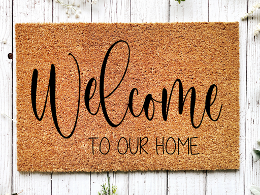 Funny Doormat, Coir Doormat, Welcome Mat, Housewarming Gift, Welcome Doormat, Welcome To Our Home Front Door Doormat, Welcome Doormat, New Homeowner Gift DECOE-CM-100 - DecoExchange®