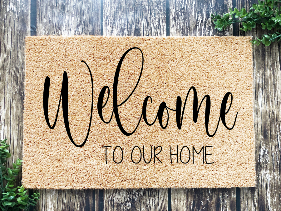 Funny Doormat, Coir Doormat, Welcome Mat, Housewarming Gift, Welcome Doormat, Welcome To Our Home Front Door Doormat, Welcome Doormat, New Homeowner Gift DECOE-CM-100 - DecoExchange®