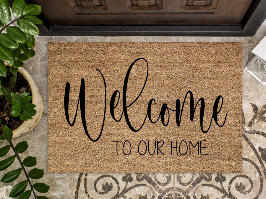 Funny Doormat, Coir Doormat, Welcome Mat, Housewarming Gift, Welcome Doormat, Welcome To Our Home Front Door Doormat, Welcome Doormat, New Homeowner Gift DECOE-CM-100 - DecoExchange®