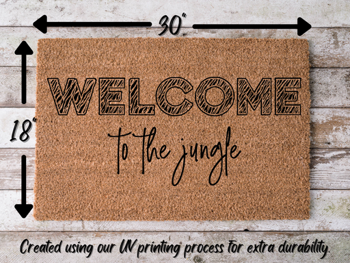 Funny Doormat, Coir Doormat, Welcome Mat, Housewarming Gift, Warning, Welcome to the Jungle Doormat, Front Door Doormat, Doormat, New Homeowner Gift DECOE-CM-141 - DecoExchange®