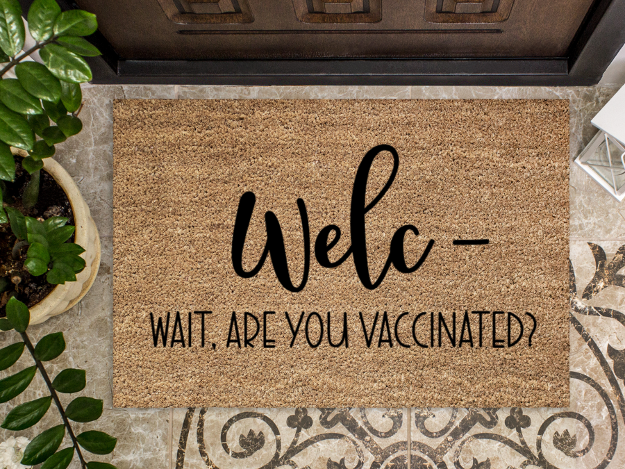 Funny Doormat, Coir Doormat, Welcome Mat, Housewarming Gift, Welc- Wait, Are you Vaccinated? Doormat, Vaccinated? Front Door Doormat, Welcome Doormat, New Homeowner Gift DECOE-CM-090 - DecoExchange®