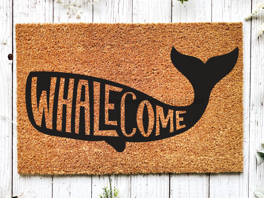 Funny Doormat, Coir Doormat, Welcome Mat, Housewarming Gift, Whalecome Welcome Doormat, Whale Front Door Doormat, Welcome Doormat, New Homeowner Gift DECOE-CM-102 - DecoExchange®