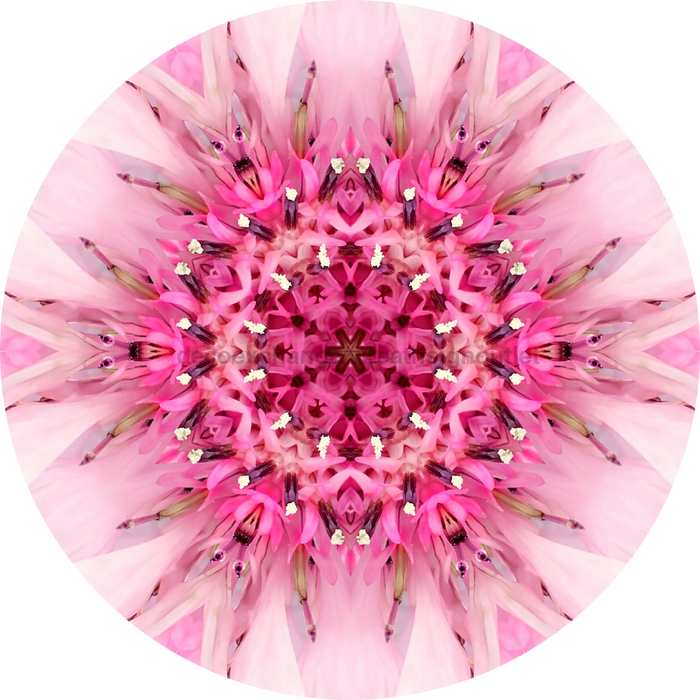Geometric Flower Center Pink Decoe-W-Fc-0007 6 Wood
