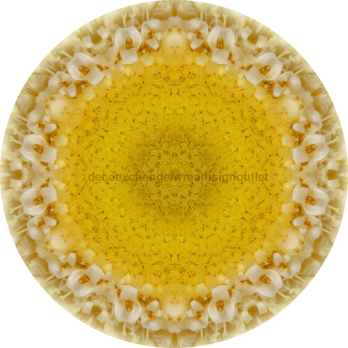 Geometric Flower Center Sunflower Decoe-W-Fc-0010 6 Wood