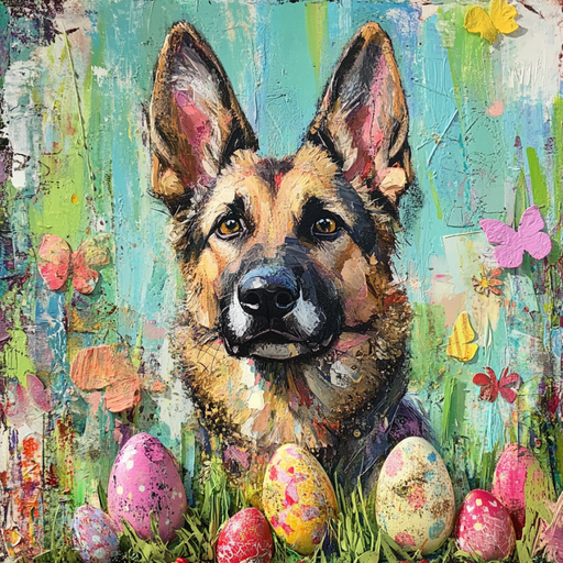 German Shephard Sign, Dog Sign, DCO-13486, Sign For Wreath, 10x10" Metal Sign