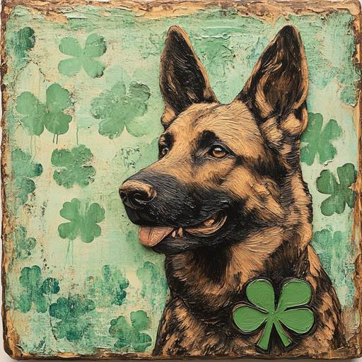 German Shephard Sign, Dog Sign, DCO-13508, Sign For Wreath, 10x10" Metal Sign