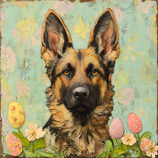 German Shephard Sign, Dog Sign, DCO-13512, Sign For Wreath, 10x10" Metal Sign