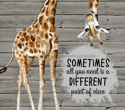 Giraffe Tumbler, Sometimes All You Need Is A Different Point of View Tumbler 20 oz Skinny Tumbler DECOETUMBLER-219 - DecoExchange®