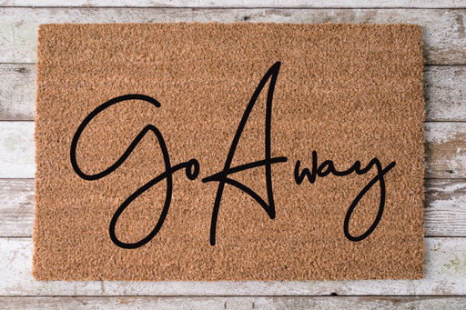 Go Away - Funny Door Mat - 30x18" Coir Door Mat - DECOE-CM-039 - DecoExchange