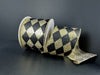 Gld Metlc/Blk Harlqn 2.5’’X10Y 78513-40-21 Ribbon