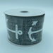 Grey Linen/Wht Anchor-Silv Seaweed, 2.5"X10Y 41123-40-16 - DecoExchange