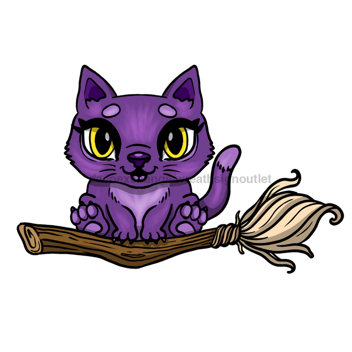 Halloween Cat, wood sign, DECOE-W-904799-DH, 22" Door Hanger