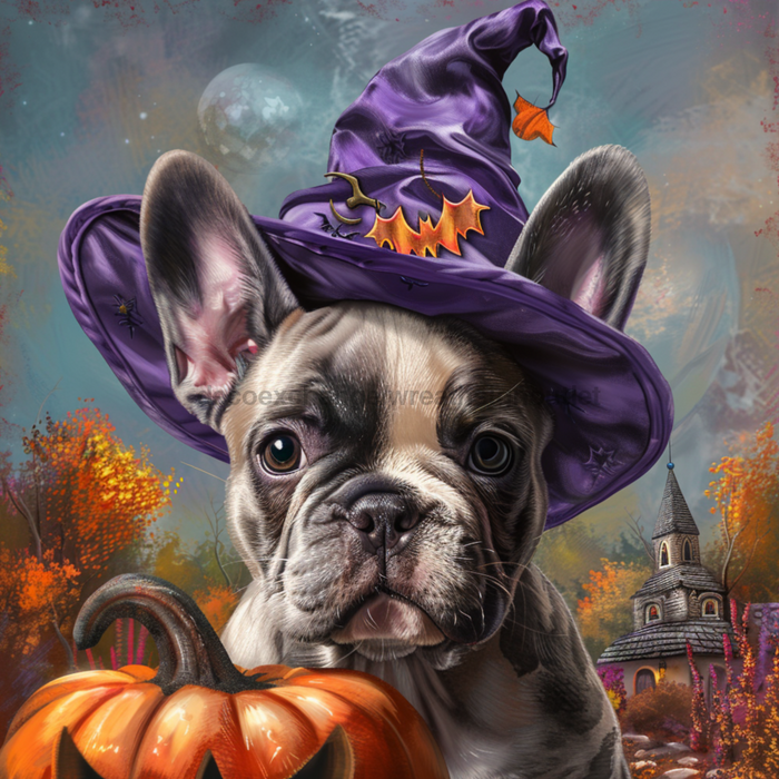 Halloween Dog Wall Art, MB-00032, Sign For Wreath, 10x10" Metal Sign