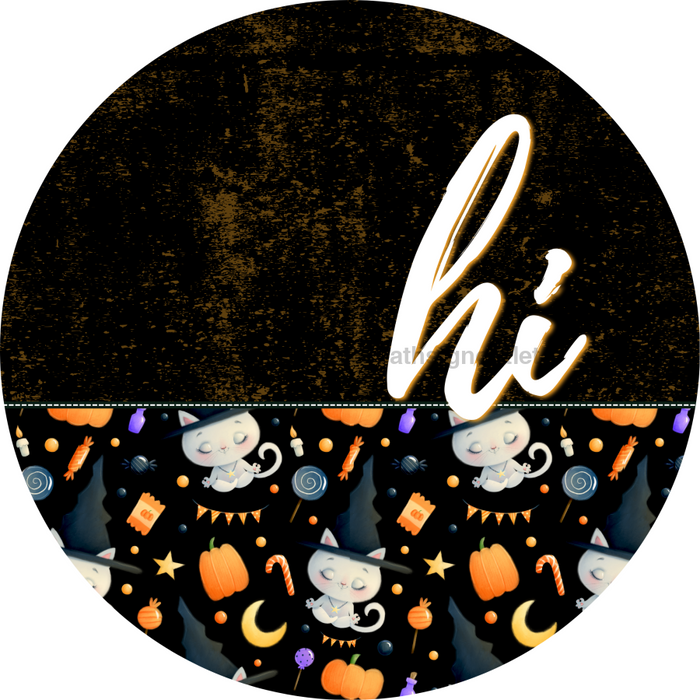 Halloween Door Hanger Dco-01567-Dh 18’ Round Wood