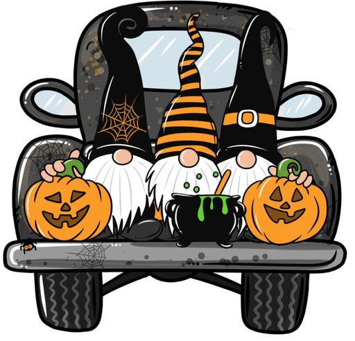 Halloween Gnome Truck, wood sign, DECOE-W-010 - DecoExchange®