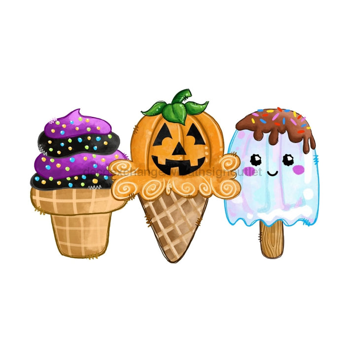 Halloween Ice Cream, wood sign, DECOE-W-014 - DecoExchange®