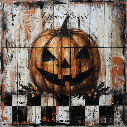 Halloween Pumpkin Sign, DCO-102562, Sign For Wreath, 10x10in Metal Sign