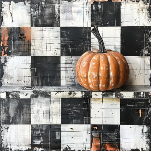 Halloween Pumpkin Sign, DCO-102569, Sign For Wreath, 10x10in Metal Sign