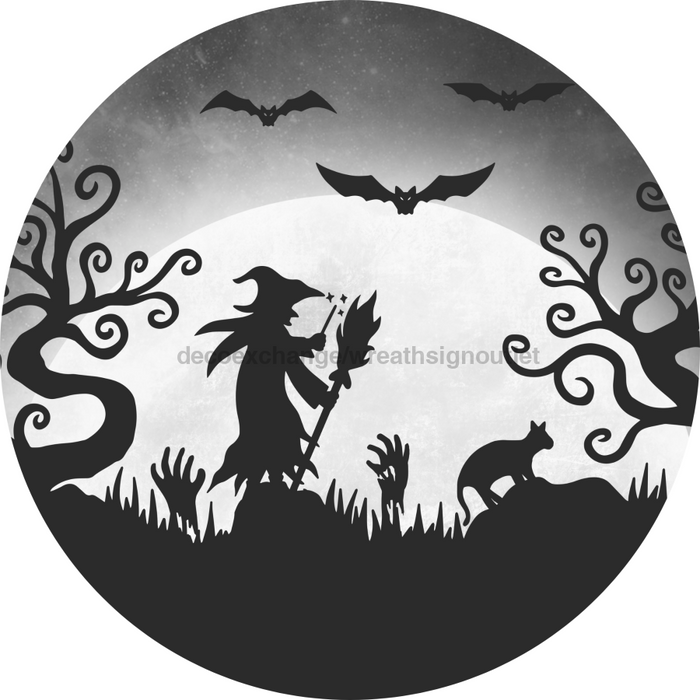 Halloween Scene Flower Center, DECOE-FC-0060, 6" metal Flower Center - DecoExchange®