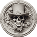 Halloween Sign 3D Skeleton Decoe-4607 Wreath 12 Metal Round