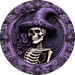 Halloween Sign 3D Skeleton Decoe-4615 Door Hanger 18 Wood Round