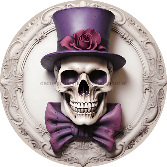 Halloween Sign, 3D Skeleton Sign, DECOE-4645, Sign For Wreath, 10