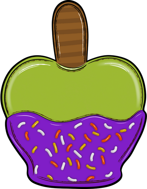 Halloween Sign, Halloween Candy Apple wood sign, DECOE-W-90079, 22" Door Hanger - DecoExchange®