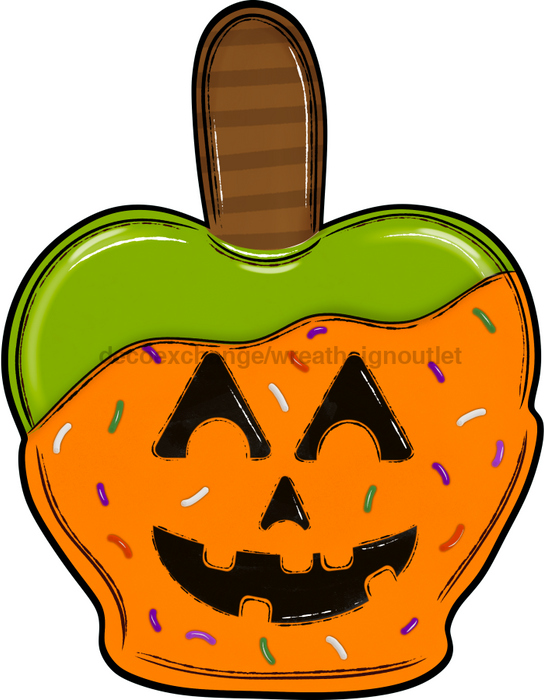 Halloween Sign, Halloween Candy Apple wood sign, DECOE-W-90080, 22" Door Hanger - DecoExchange®