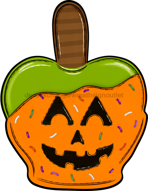 Halloween Sign, Halloween Candy Apple wood sign, DECOE-W-90080, 22" Door Hanger - DecoExchange®