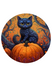 Halloween Sign Cat Decoe-4617 Door Hanger 18 Wood Round