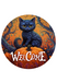 Halloween Sign Cat Decoe-4618 For Wreath 10 Round Metal