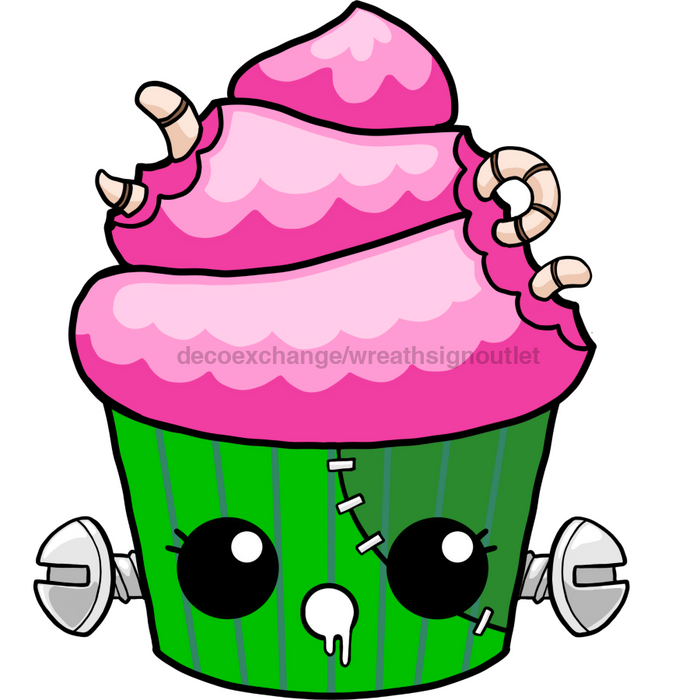 Halloween Sign, Halloween Cupcake, Halloween wood sign, DECOE-W-90055, 22" Door Hanger - DecoExchange®