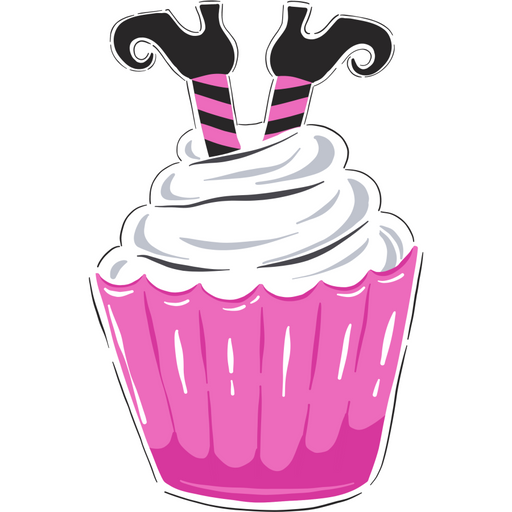 Halloween Sign, Halloween Cupcake, Halloween wood sign, DECOE-W-90058, 22" Door Hanger - DecoExchange®