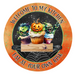 Halloween Sign Cute Decoe-4598 Wreath 12 Metal Round