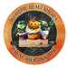 Halloween Sign Cute Decoe-4598 Wreath 8 Metal Round