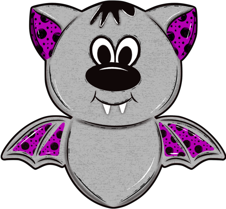 Halloween Sign, Gray Boy Bat Sign, Halloween wood sign, DECOE-W-90088, 22" Door Hanger - DecoExchange®