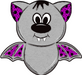 Halloween Sign, Gray Boy Bat Sign, Halloween wood sign, DECOE-W-90088, 22" Door Hanger - DecoExchange®