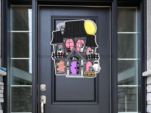Halloween Sign, Haunted House Sign, CR-W-141-DH, 22" Door Hanger - DecoExchange®