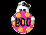 Halloween Sign, Pink Halloween, Boo wood sign, PCD-W-102, 22" Door Hanger - DecoExchange®