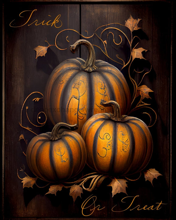 Halloween Sign Pumpkin Decoe-4578 For Wreath 8X10 Metal 10