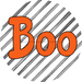 Halloween Sign Simple Boo Decoe-4495 Door Hanger 18 Wood Round