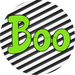 Halloween Sign Simple Boo Decoe-4496 For Wreath 10 Round Metal