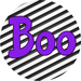Halloween Sign Simple Boo Decoe-4498 For Wreath 10 Round Metal