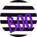 Halloween Sign Simple Boo Decoe-4505 For Wreath 10 Round Metal