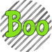 Halloween Sign Simple Boo Decoe-4508 Door Hanger 18 Wood Round
